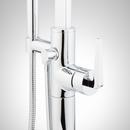 DREA FREESTANDING TUB FAUCET WITH HAND SHOWER AND ROUGH-IN VALVE WITH STOPS - CHROME 