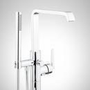DREA FREESTANDING TUB FAUCET WITH HAND SHOWER AND ROUGH-IN VALVE WITH STOPS - CHROME 