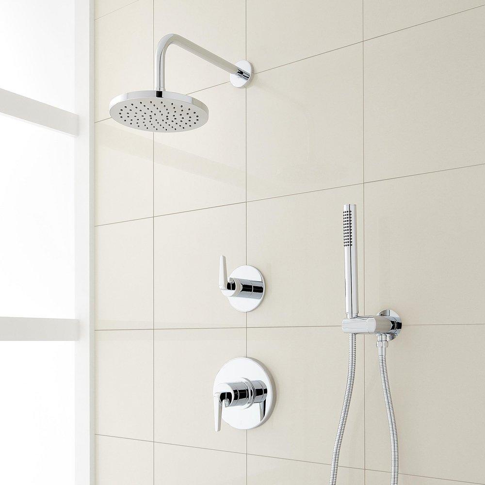 DREA PRESSURE BALANCE SHOWER SYSTEM WITH HAND SHOWER - CHROME 