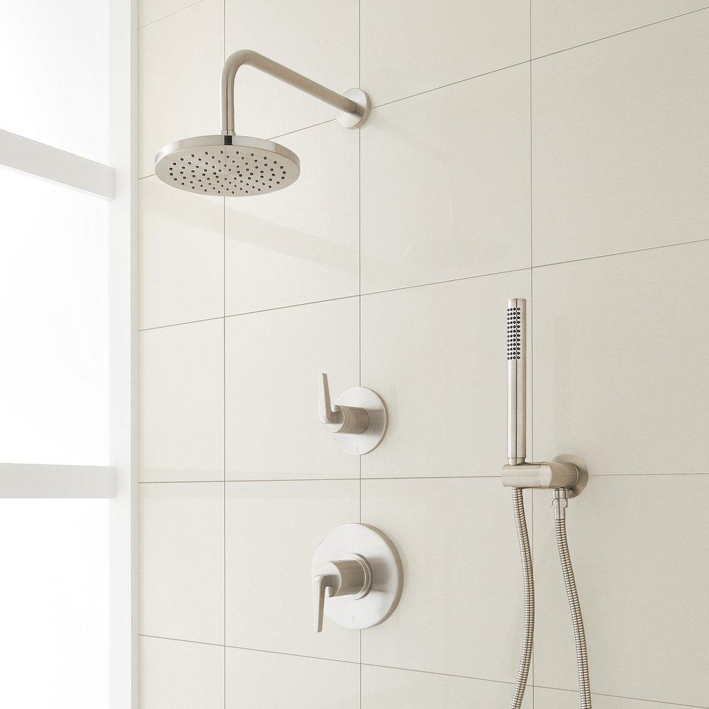 DREA PRESSURE BALANCE SHOWER SYSTEM WITH HAND SHOWER - BRUSHED NICKEL 