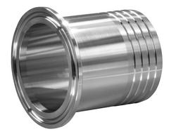 Sanitary 1-1/2 x 1-1/2 in. 304 Stainless Steel Tri-Clamp x Barbed Adapter