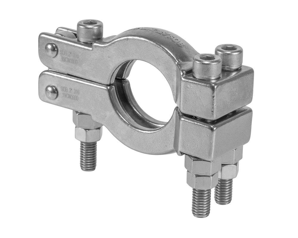 Sanitary 12 in. 316 Stainless Steel Tri-Clamp High Pressure Bolted Clamp 