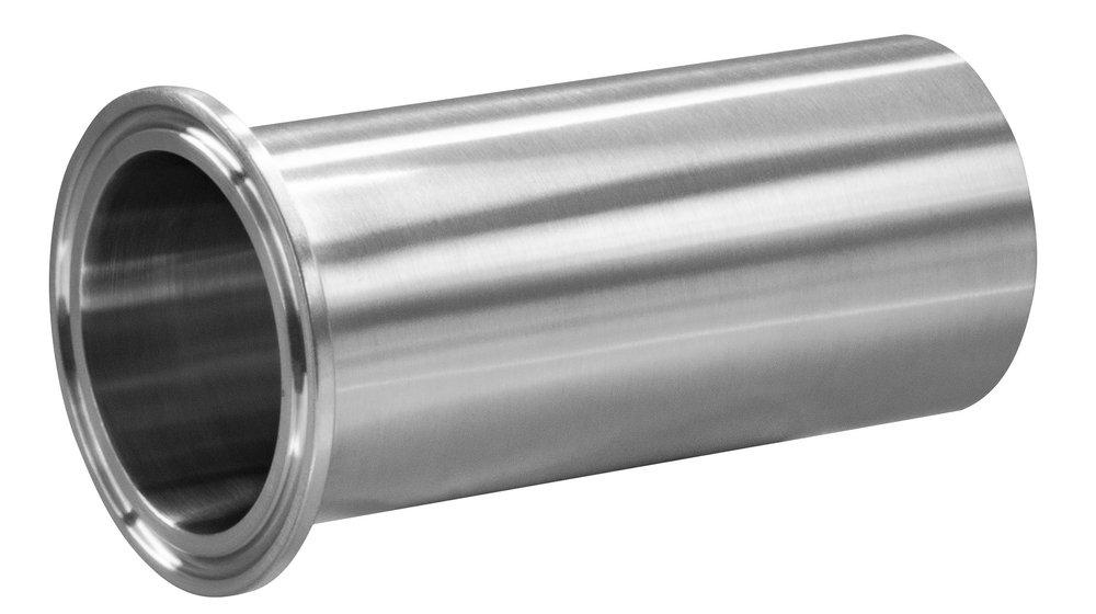Sanitary 1-1/2 in. 304 Stainless Steel Tri-Clamp x Butt Weld Adapter 