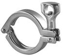 Sanitary 1 - 1-1/2 in. 304 Stainless Steel Single Pin Tri-Clamp w/ Rocket Wing Nut