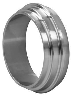 Sanitary 1 in. 316L Stainless Steel Plain John Perry Short Weld Ferrule