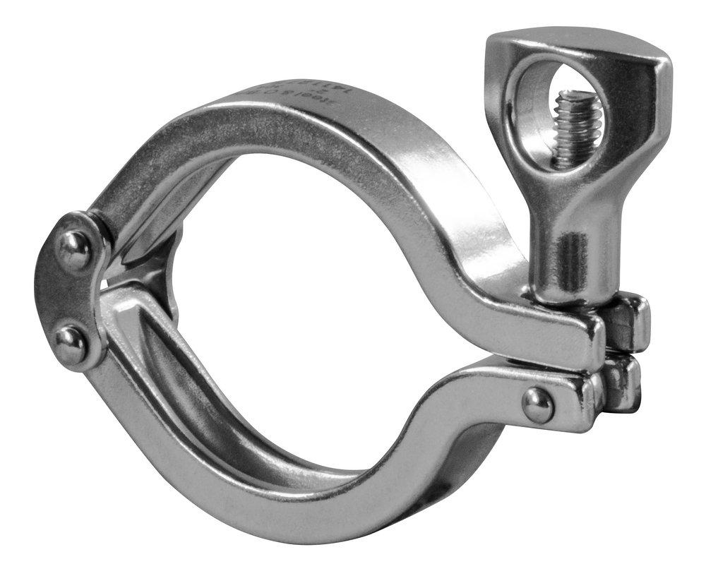 Sanitary 2-1/2 in. 304 Stainless Steel Heavy Duty Double Pin Tri-Clamp 