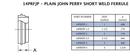 Sanitary 4 in. 316L Stainless Steel Plain John Perry Short Weld Ferrule 
