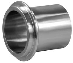 Sanitary 2 in. 304 Stainless Steel Male I-Line End x Long Butt Weld Ferrule