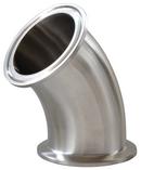 Sanitary 4 in. 316L Stainless Steel Clamp 45&deg; Elbow 