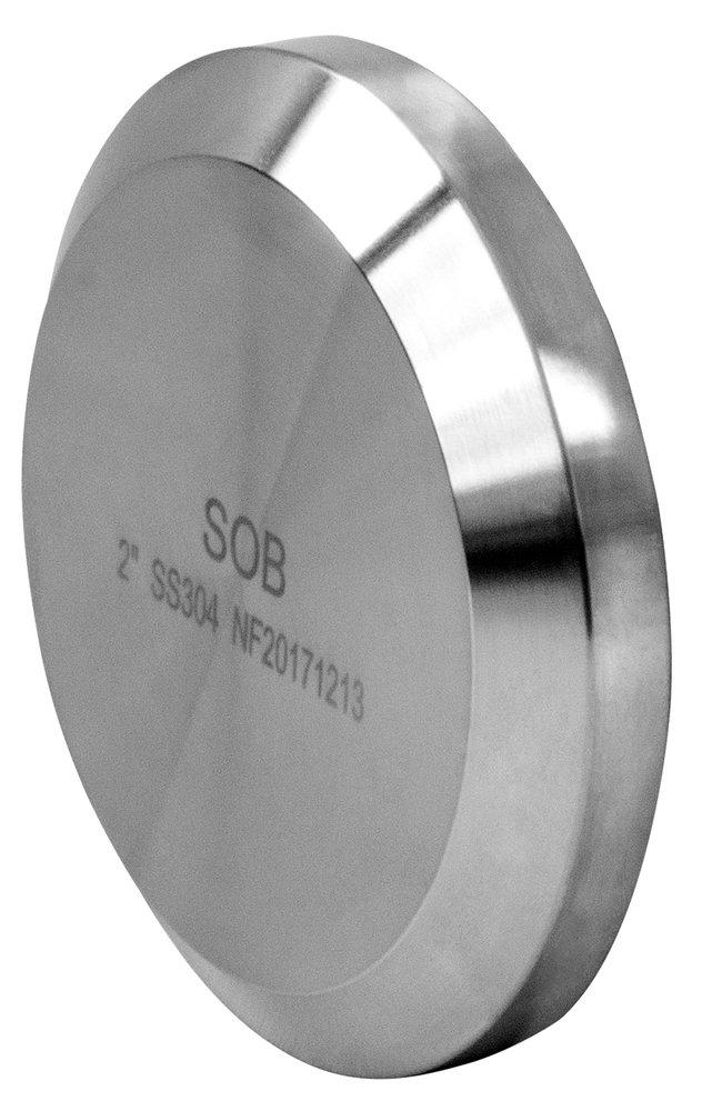 Sanitary 2 in 304 Stainless Steel Solid End Cap 