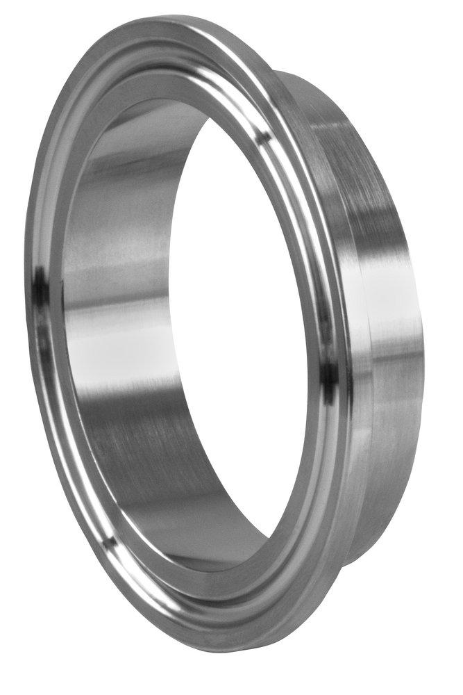 Sanitary 1 in. 304 Stainless Steel Tri-Clamp End x Short Weld Ferrule 