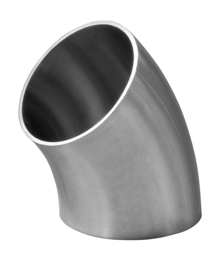 Sanitary 1-1/2 in. 304 Stainless Steel Butt Weld 45&deg; Polished Elbow 