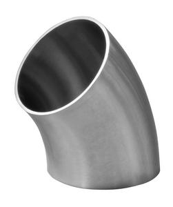 Sanitary 1-1/2 in. 304 Stainless Steel Butt Weld 45&deg; Polished Elbow
