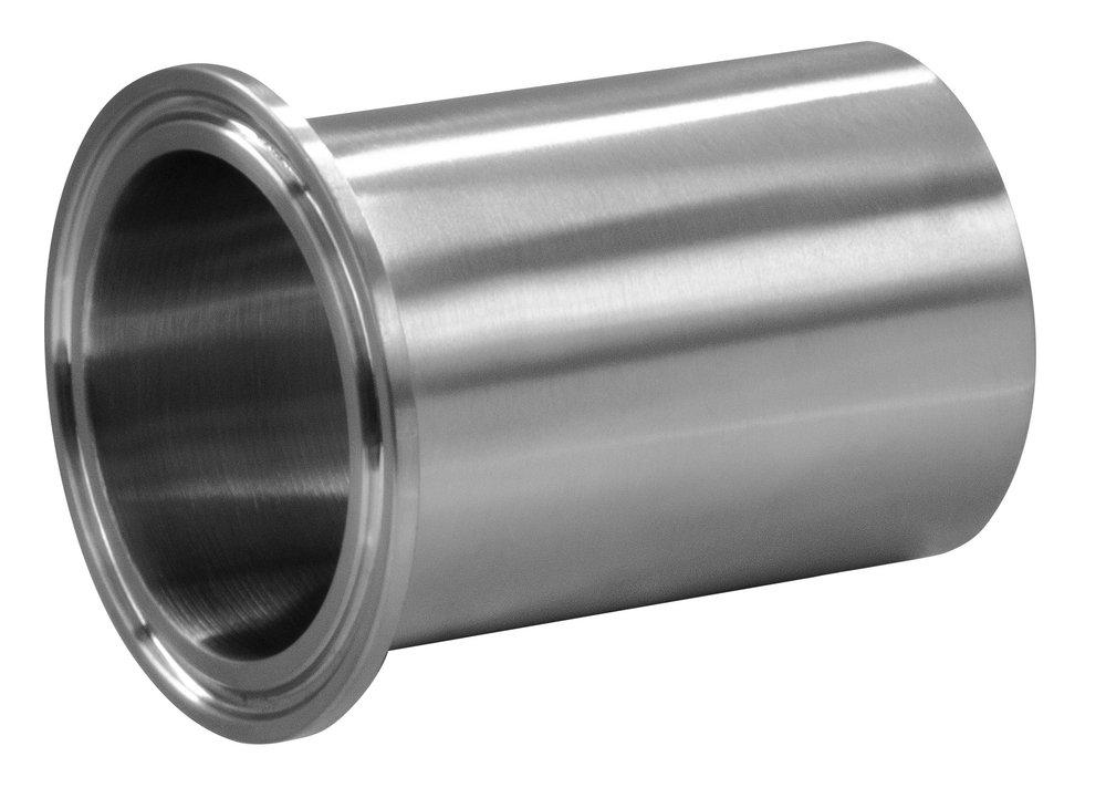 Sanitary 3 in. 304 Stainless Steel Tri-Clamp End x Short Weld Ferrule 