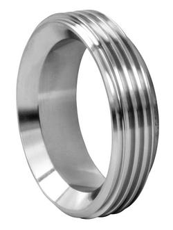Sanitary 1 in. 304 Stainless Steel Threaded Bevel Seat x Short Weld End Ferrule