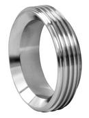 Sanitary 2 in. 304 Stainless Steel Threaded Bevel Seat x Short Weld End Ferrule 