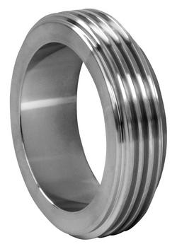 Sanitary 2 in. 316L Stainless Steel Threaded John Perry Short Weld Ferrule