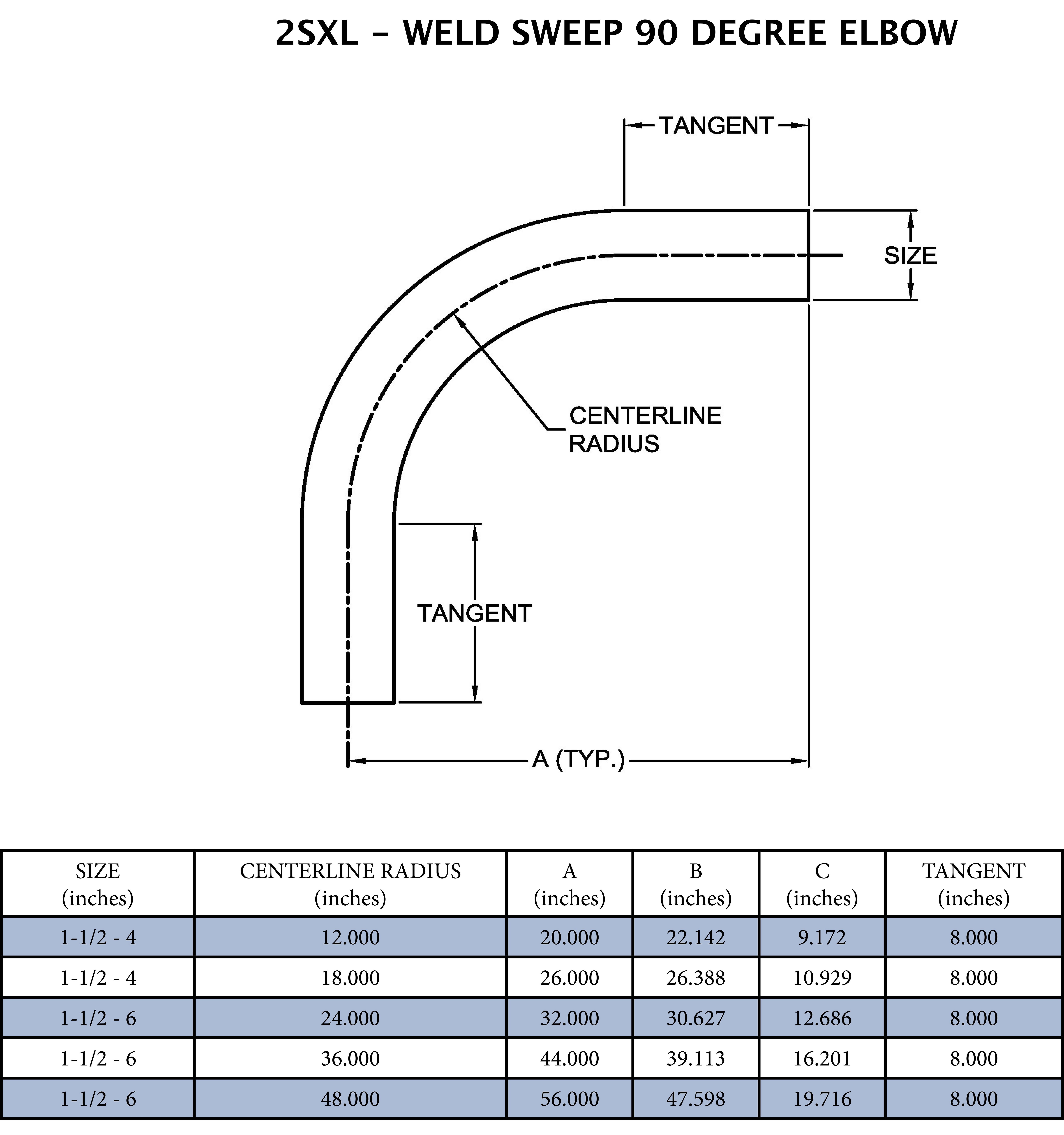 Sanitary 1-1/2 in. 316L Stainless Steel Butt Weld Long Radius 45&deg; Polished Elbow 