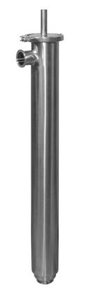 3 in. w/ 1/8 Perf. 316 Stainless Steel Strainer - Side  in. Short Narrow/Clamp Ends 