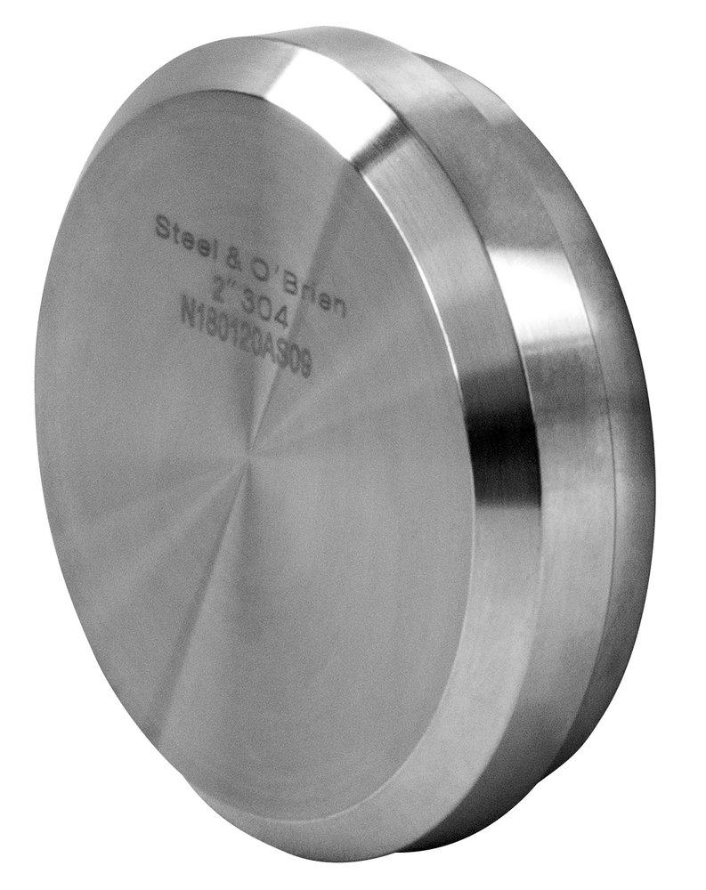 Sanitary 2-1/2 in 316L Stainless Steel Solid End Cap 