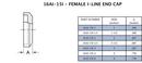 Sanitary 1-1/2 in 304 Stainless Steel Female I-Line Solid End Cap 