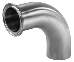 Sanitary 1-1/2 in. 316L Stainless Steel Clamp x Butt Weld 90° Elbow