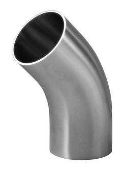 Sanitary 1-1/2 in. 316L Stainless Steel Butt Weld 45&deg; Polished Elbow