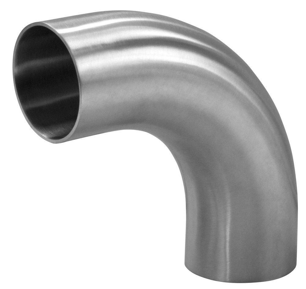 Steel & O&rsquo;Brien Sanitary 316L Stainless Steel Butt Weld 90&deg; Polished Elbow 