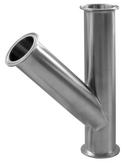Sanitary 3 in. 316L Stainless Steel Tri-Clamp End Lateral Wye