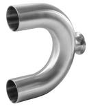 4 in. x 3/4 in. 316L Stainless Steel Butt Weld U-Bend w/ Bottom Clamp Outlet