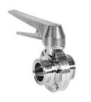 1 in. 316L Stainless Steel Silicone Clamp Butterfly Valve - Metal Trigger Handle 