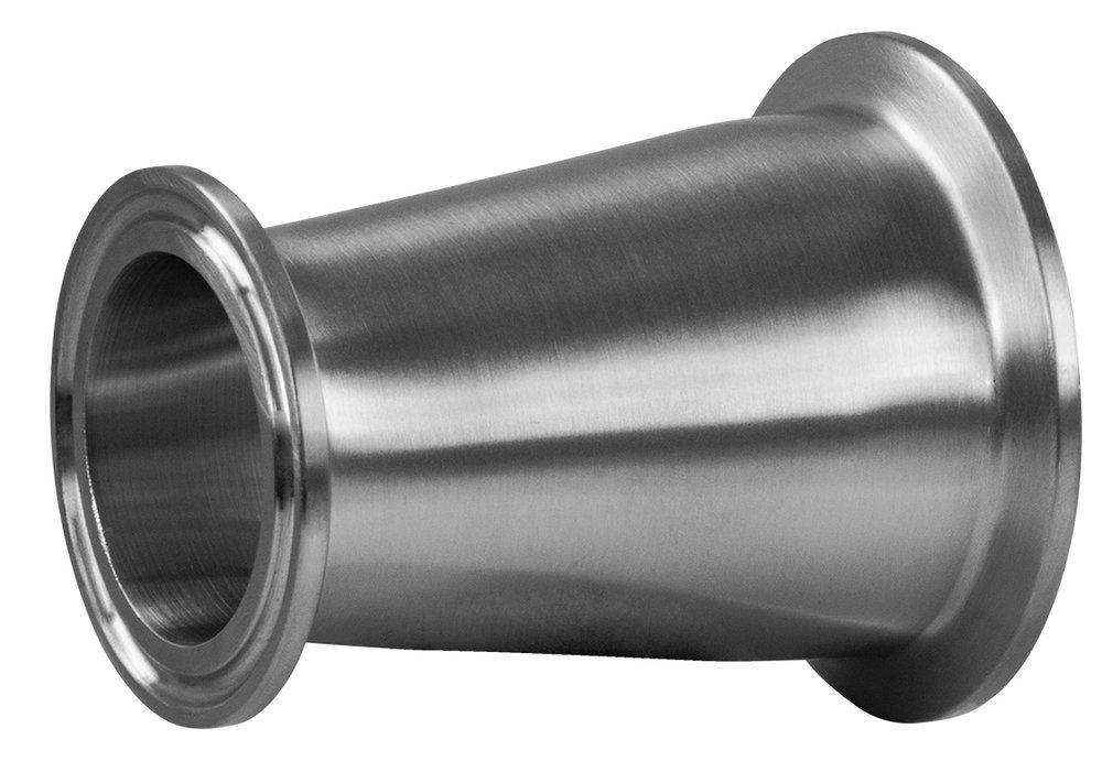Sanitary 4 x 2 in. 304 Stainless Steel Tri-Clamp Concentric Reducer 