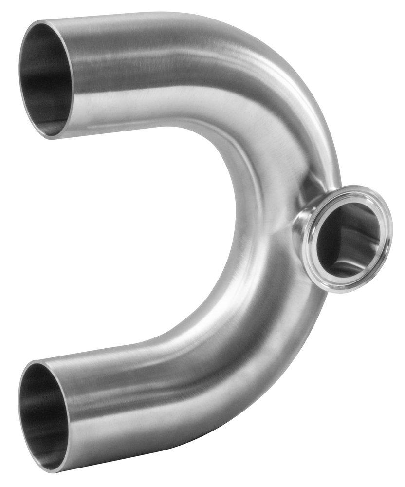1-1/2 in. x 1/2 in. 316L Stainless Steel Butt Weld U-Bend w/ Clamp Side Outlet 