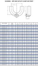 1-1/2 in. x 1/2 in. 316L Stainless Steel Butt Weld U-Bend w/ Clamp Side Outlet 