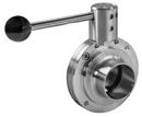 1 in. 316L Stainless Steel EPDM Butt Weld Butterfly Valve - Pull Handle 