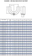 2 in. x 1-1/2 in. 316L Stainless Steel Butt Weld U-Bend w/ Clamp Side Outlet 