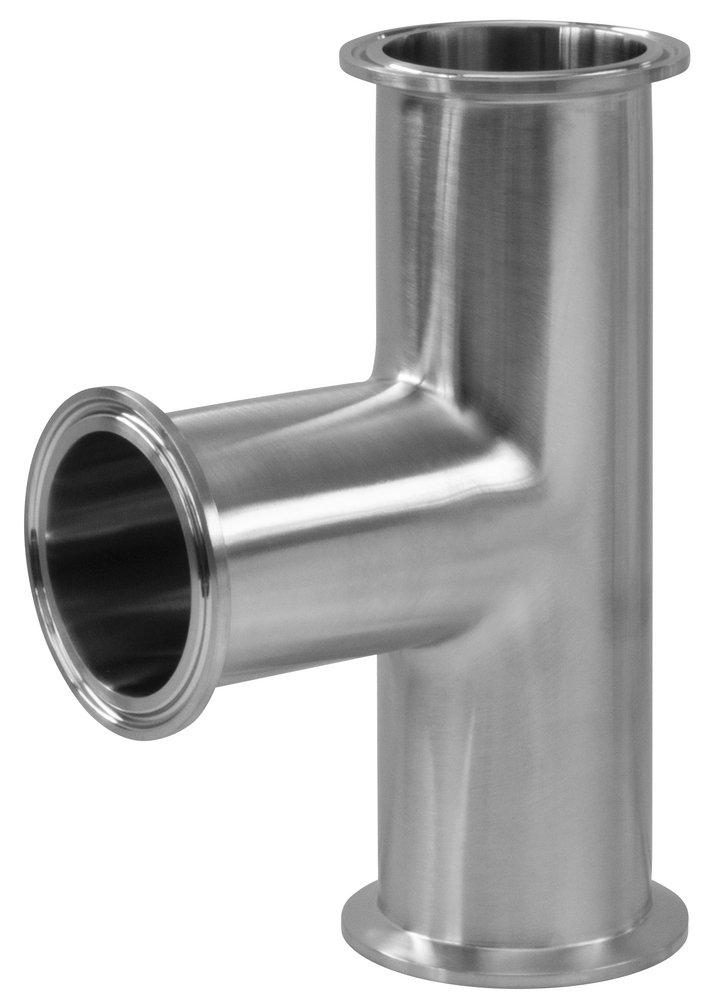 4 in. 316L Stainless Steel BPE Tri-Clamp End Tee 