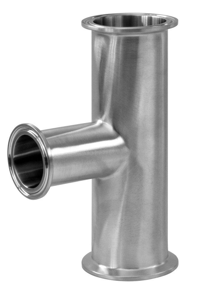 2 x 1 in. 316L Stainless Steel BPE Clamp End Tee 