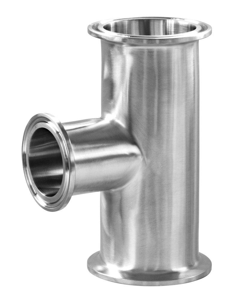 Sanitary 3 x 2 in. 304 Stainless Steel Clamp Tee 
