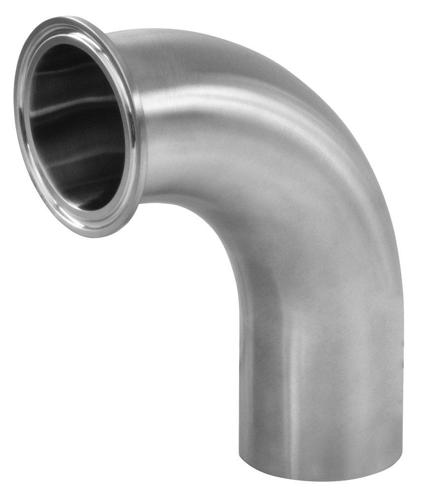 3/4 in. 316L Stainless Steel Clamp x Butt Weld 90&deg; Elbow 