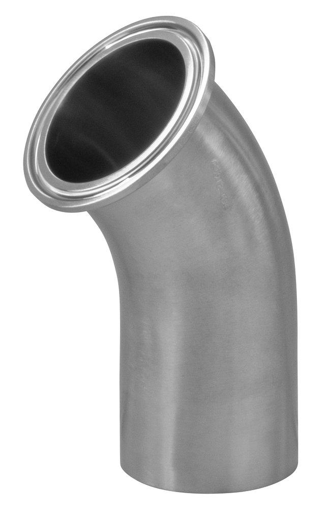 1 in. 316L Stainless Steel Clamp x Butt Weld 45&deg; Elbow 