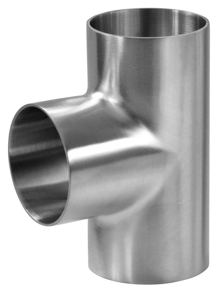Sanitary 1-1/2 in. 304 Stainless Steel Butt Weld End Short Tee (Polished) 