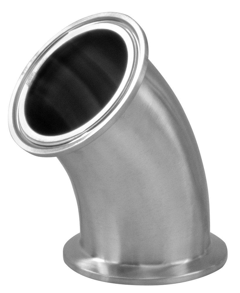 4 in. 316L Stainless Steel Clamp 45&deg; Elbow 