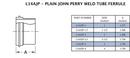 Sanitary 2 in. 316L Stainless Steel Plain John Perry x Medium Weld End Ferrule 