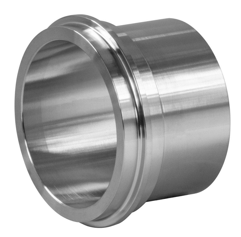 Sanitary 2 in. 316L Stainless Steel Plain John Perry x Medium Weld End Ferrule 
