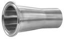 1-1/2 x 1 in. 316L Stainless Steel BPE Clamp x Butt Weld Concentric Reducer 