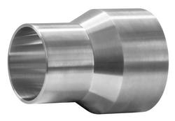 1-1/2 x 1 in. 316L Stainless Steel BPE Weld End Short Concentric Reducer
