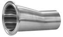 3 x 2 in. 316L Stainless Steel BPE Clamp x Weld Eccentric Reducer 