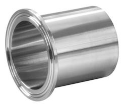 1 in. 316L Stainless Steel BPE Clamp End x Weld End Ferrule