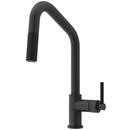 Single Handle Pull Down Kitchen Faucet in Matte Black